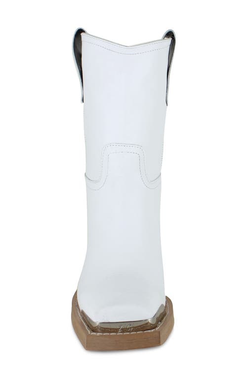 Zigi Joshi Western Boot In Bone Leather