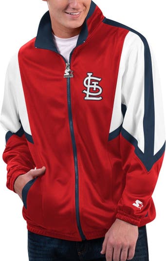 Polyester St. Louis Cardinals Navy and Red Hoodie Jacket - Jacket Makers