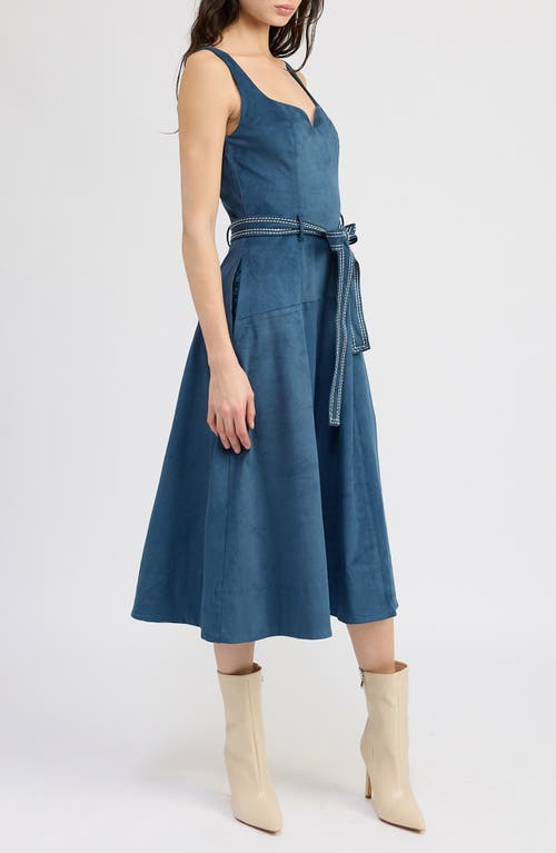 Shop En Saison Robin A-line Midi Dress In Midnight Teal