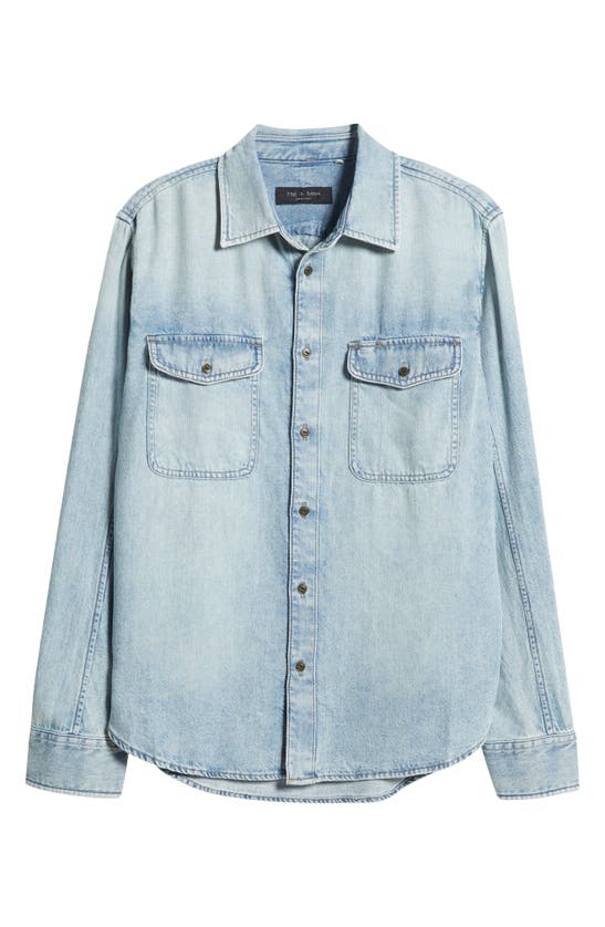 Shop Rag & Bone Denim Button-up Shirt Jacket In Alder