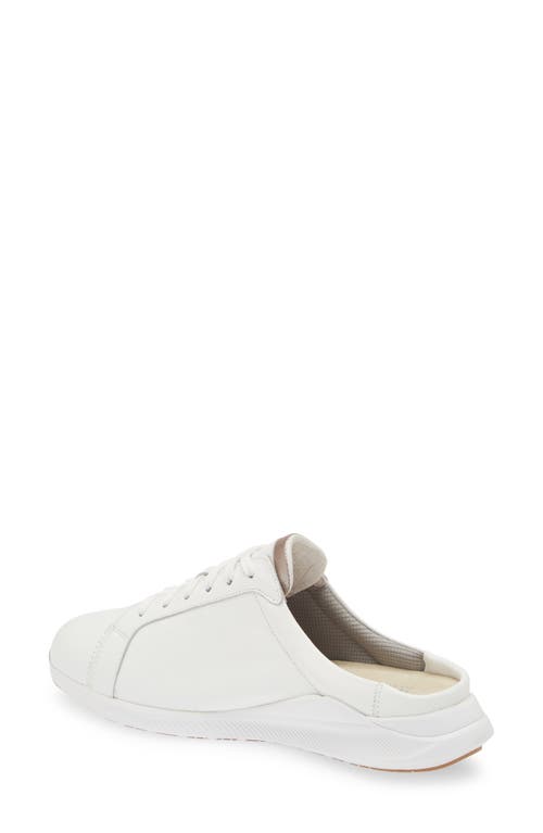 Naot Radon Sneaker Mule In White/silver Threads
