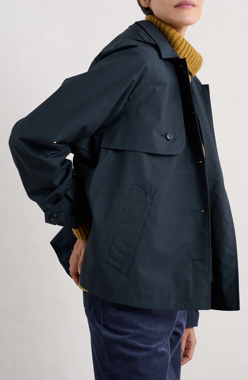 SEASALT CORNWALL SEASALT CORNWALL NEAP TIDE WATERPROOF ORGANIC COTTON JACKET WITH REMOVABLE HOOD 