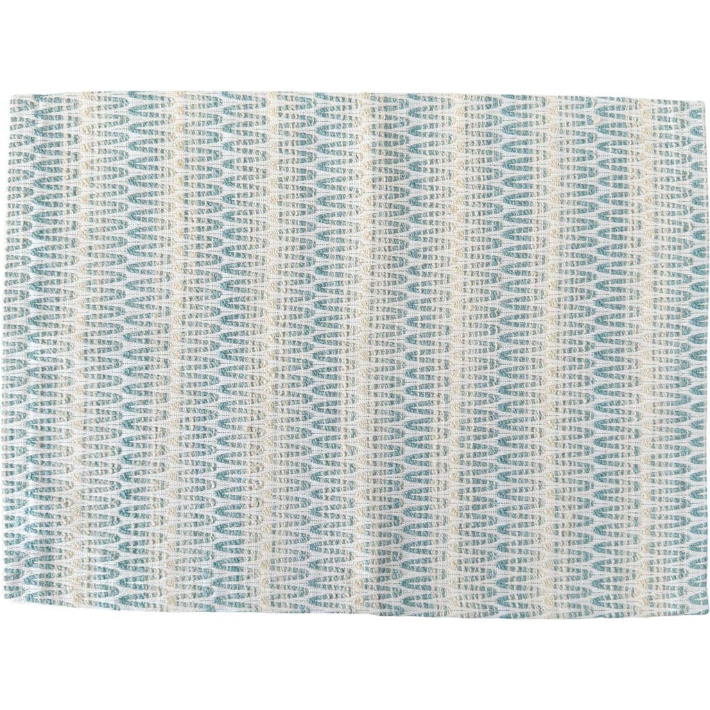 Anaya Summer Twist Indoor Outdoor Placemat In Aqua Blue