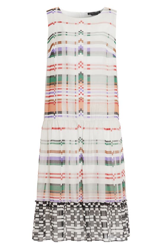 Shop Marina Rinaldi Galilea Print Sleeveless Voile Dress In Ivory