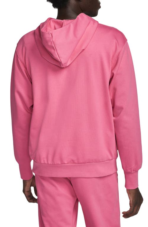 Shop Nike Dri-fit Standard Issue Hoodie Sweatshirt In Pinksicle/pale Ivory