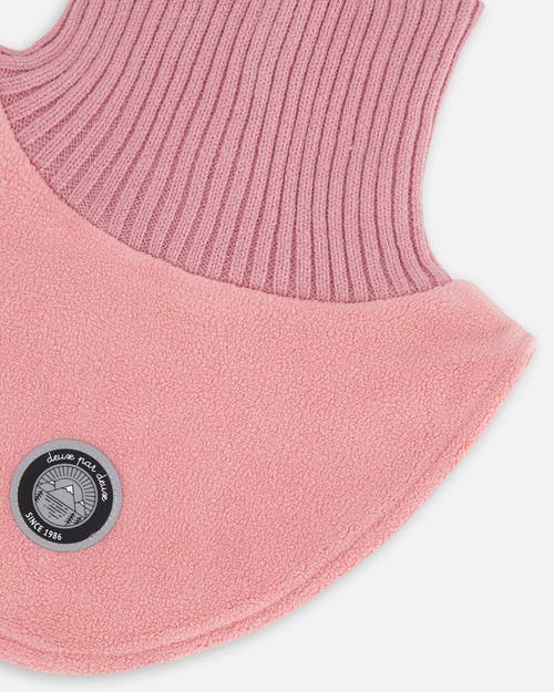 Deux Par Deux Girl's Neckwarmer Light Pink In Silver Pink