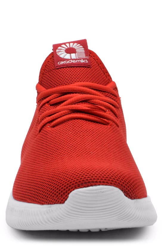 Akademiks Pulse Knit Jogging Sneaker In Red