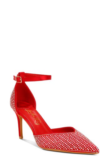 Shop London Rag Wanda Ankle Strap Pump In Red