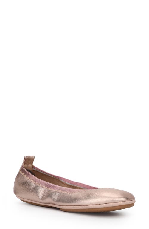 Samara Foldable Ballet Flat in Rose Gold