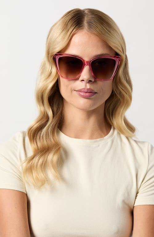 Shop Diff Becky Ii 56mm Polarized Cat Eye Sunglasses In Pink Gradient