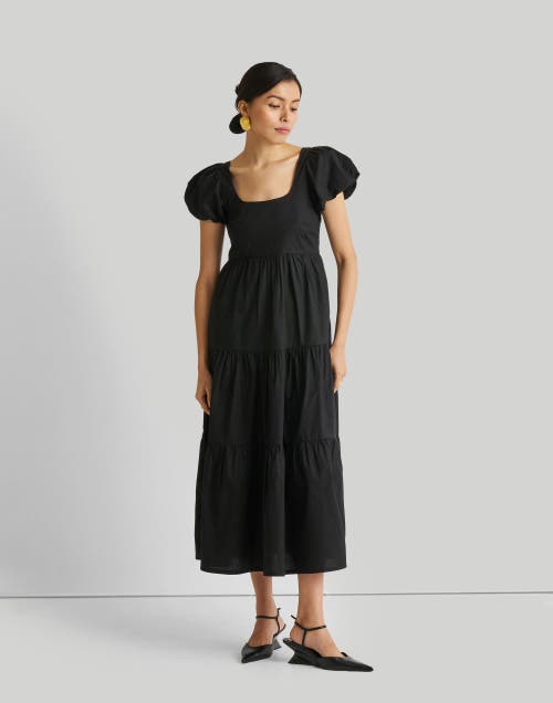 REISTOR REISTOR PUFF SLEEVE TIERED MAXI DRESS