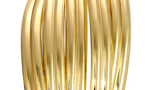 Eye Candy Los Angeles Georgia Swirl Hoop Earrings In Gold