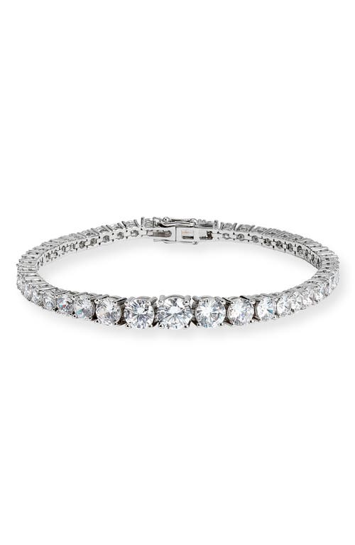 Nordstrom Cubic Zirconia Tennis Bracelet in Clear- Silver at Nordstrom