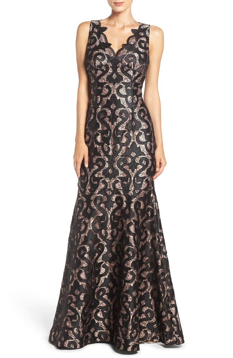 Adrianna Papell Guipure Lace Mermaid Gown | Nordstrom
