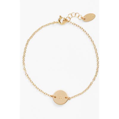 Nashelle Initial Mini Disc Bracelet