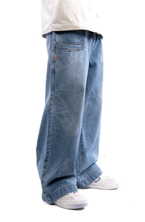 Shop Round Two X Madison Jewelinski Skate Park Wide Leg Jeans In Blue