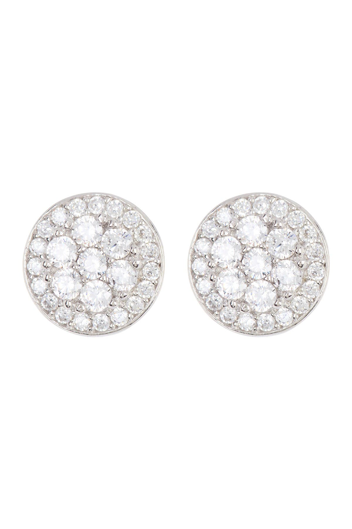 sterling silver halo earrings