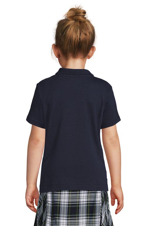 LANDS' END LANDS' END SCHOOL UNIFORM GIRLS SHORT SLEEVE FEMININE FIT INTERLOCK POLO SHIRT