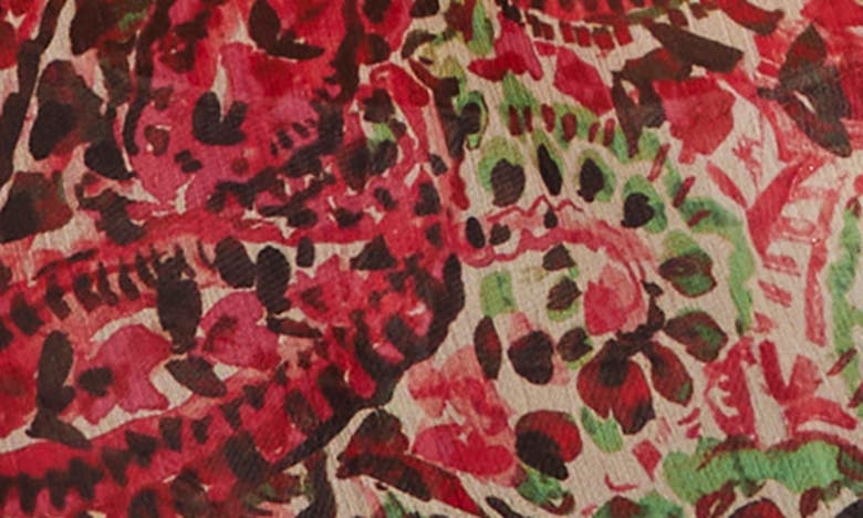 Vici Collection Brinley Print Off The Shoulder Top In Pomegranate