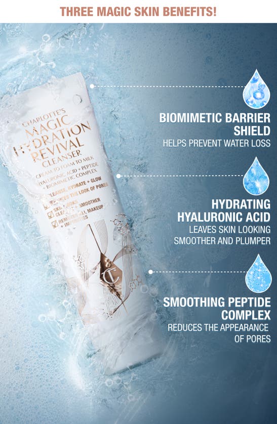 Charlotte Tilbury Magic Revival Foaming Gentle Cleanser With Hyaluronic Acid 4 oz / 120 ml