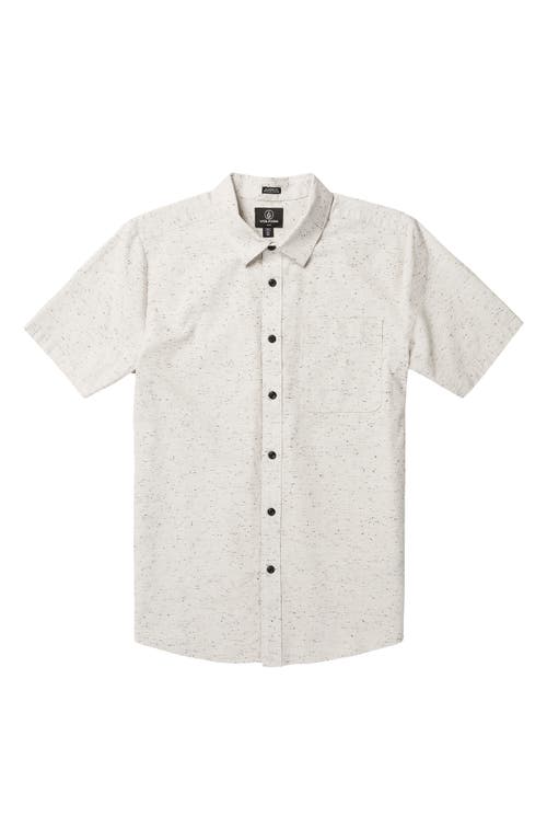 Date Knight Short Sleeve Button-Up Shirt in Off White