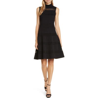 Kate Spade New York Fit & Flare Sweater Dress, Black