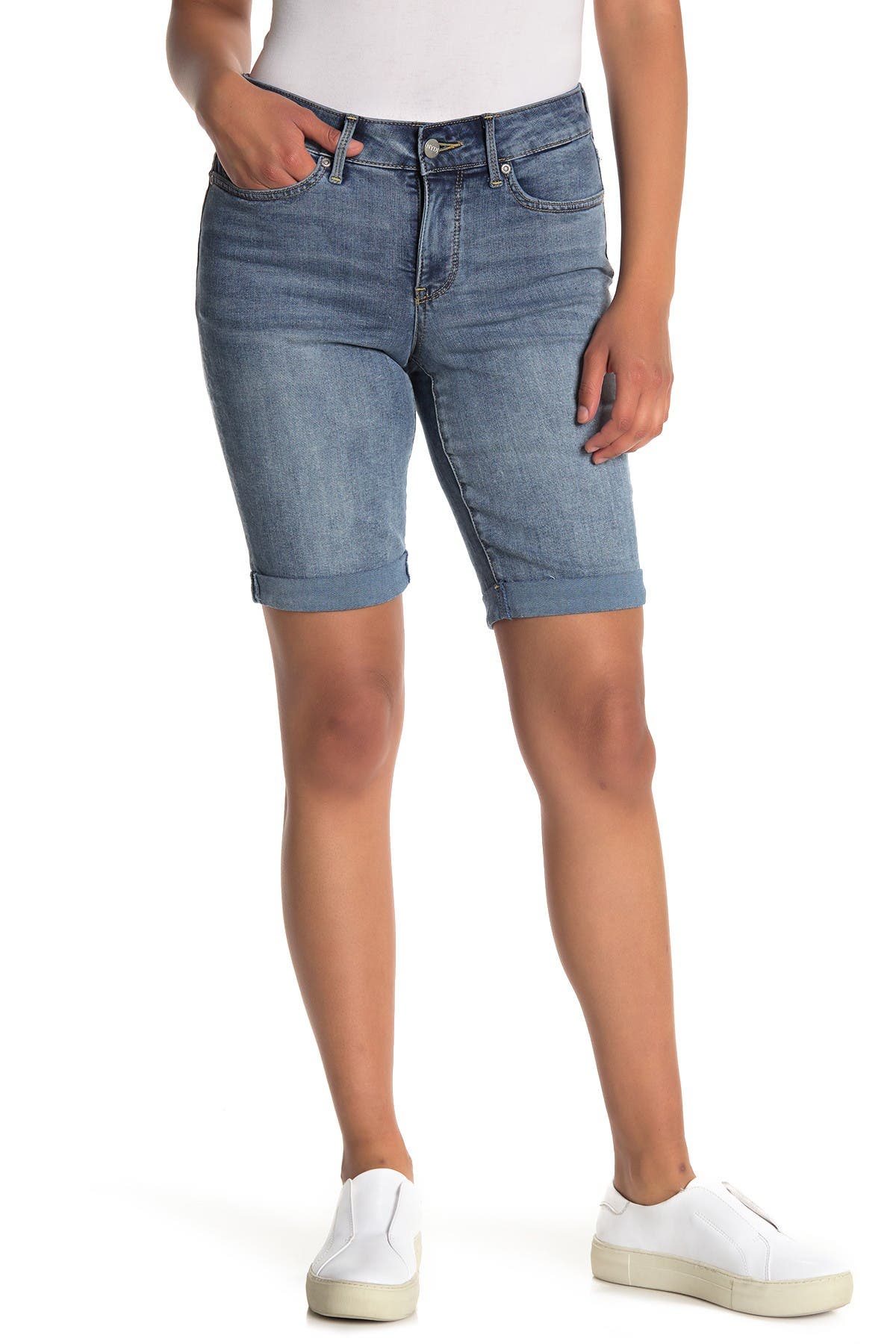 nydj briella denim bermuda shorts