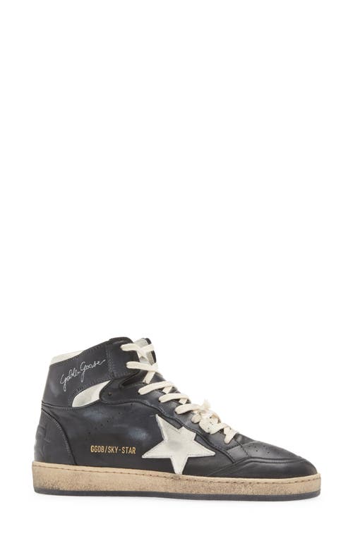 Golden Goose Black High-top Lace-up Sneakers In Black/white