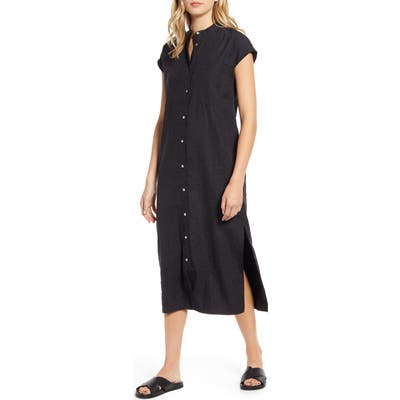 Lira Clothing Liza Midi Shirtdress, Black