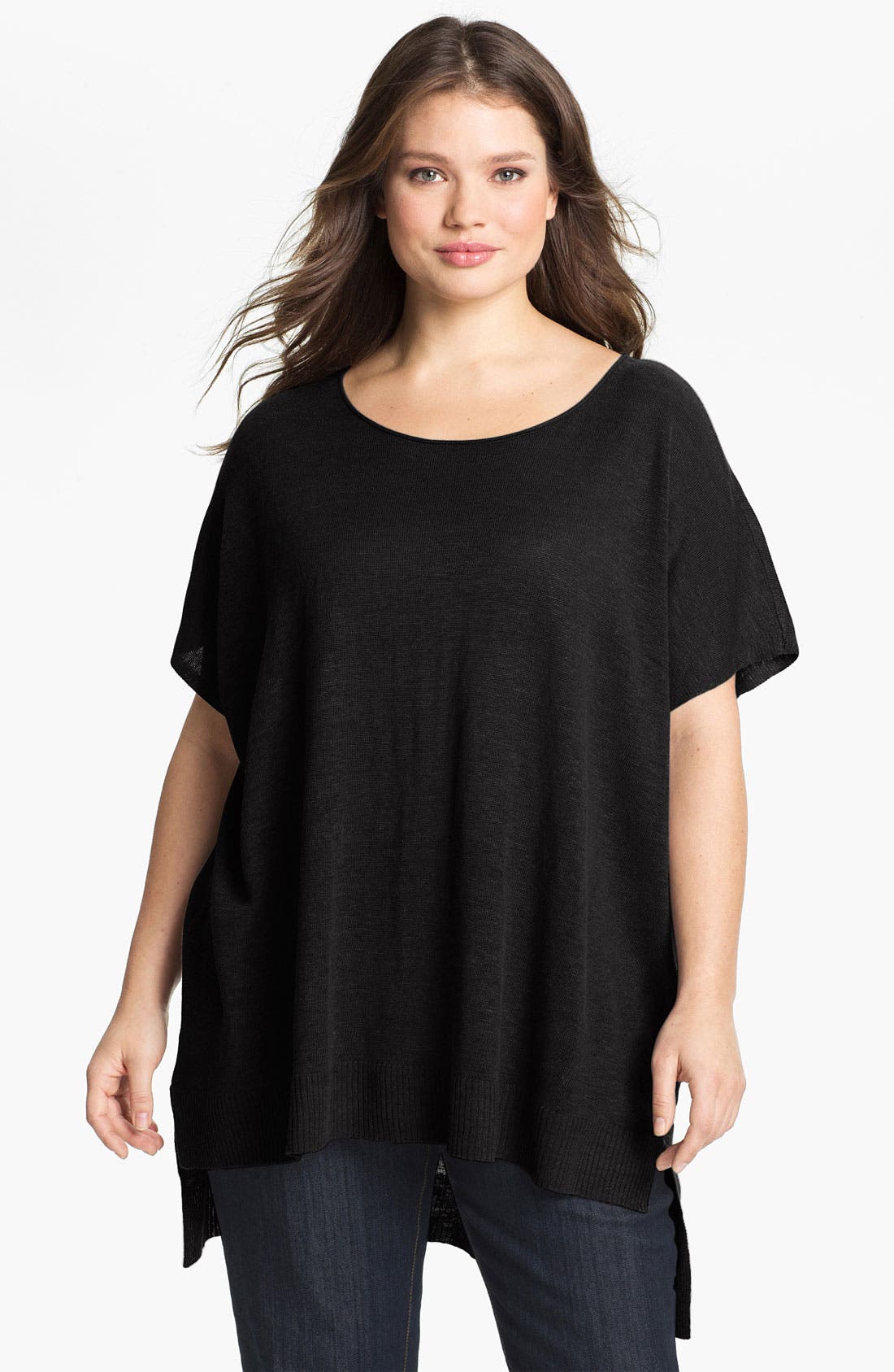 Eileen Fisher Dolman High/Low Tunic (Plus Size) Nordstrom