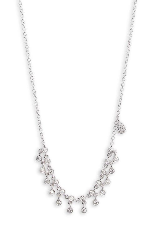 Diamond Frontal Necklace in White Gold