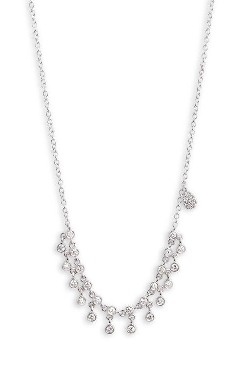 Shop Meira T Diamond Frontal Necklace In White Gold