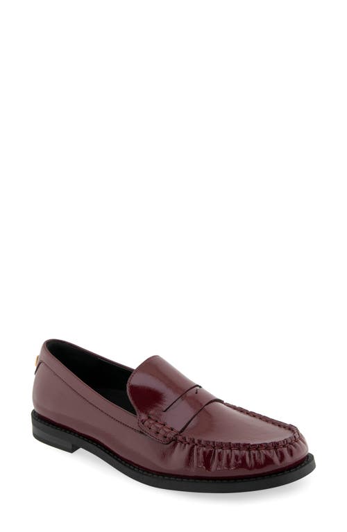 Shop Aerosoles Sienna Penny Loafer In Burgundy Patent Faux Leather