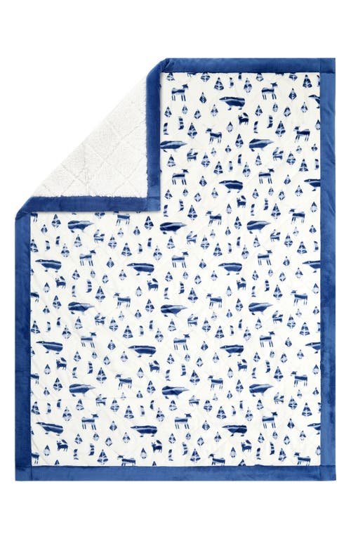 aden + anais Embrace Weighted Toddler Bed Blanket in Moody Nordic Blue