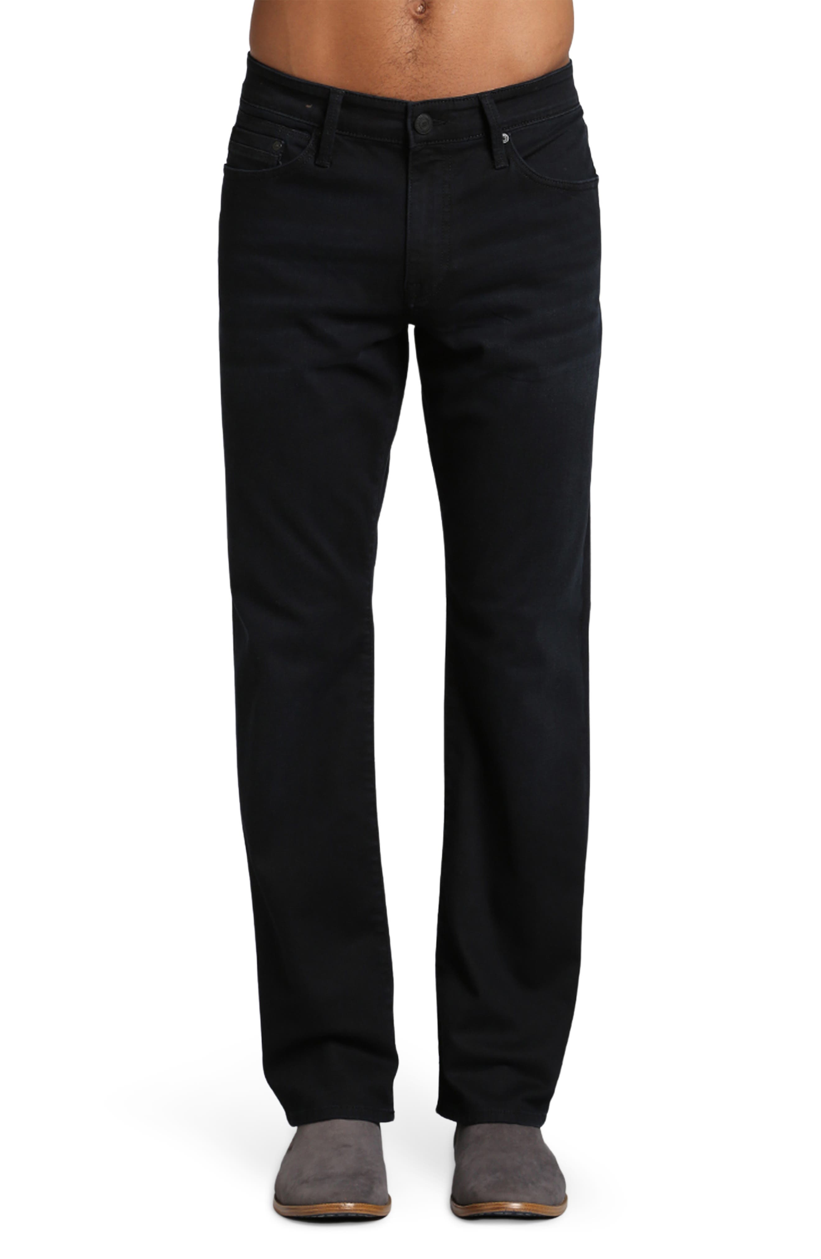 relaxed fit black jeans mens