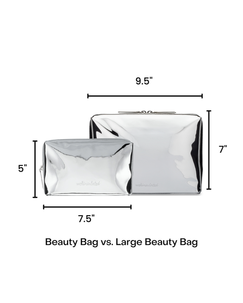 Shop Wellinsulated Performance Beauty Bag In Silver