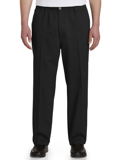 Harbor Bay By Dxl Elastic-waist Pants In Black