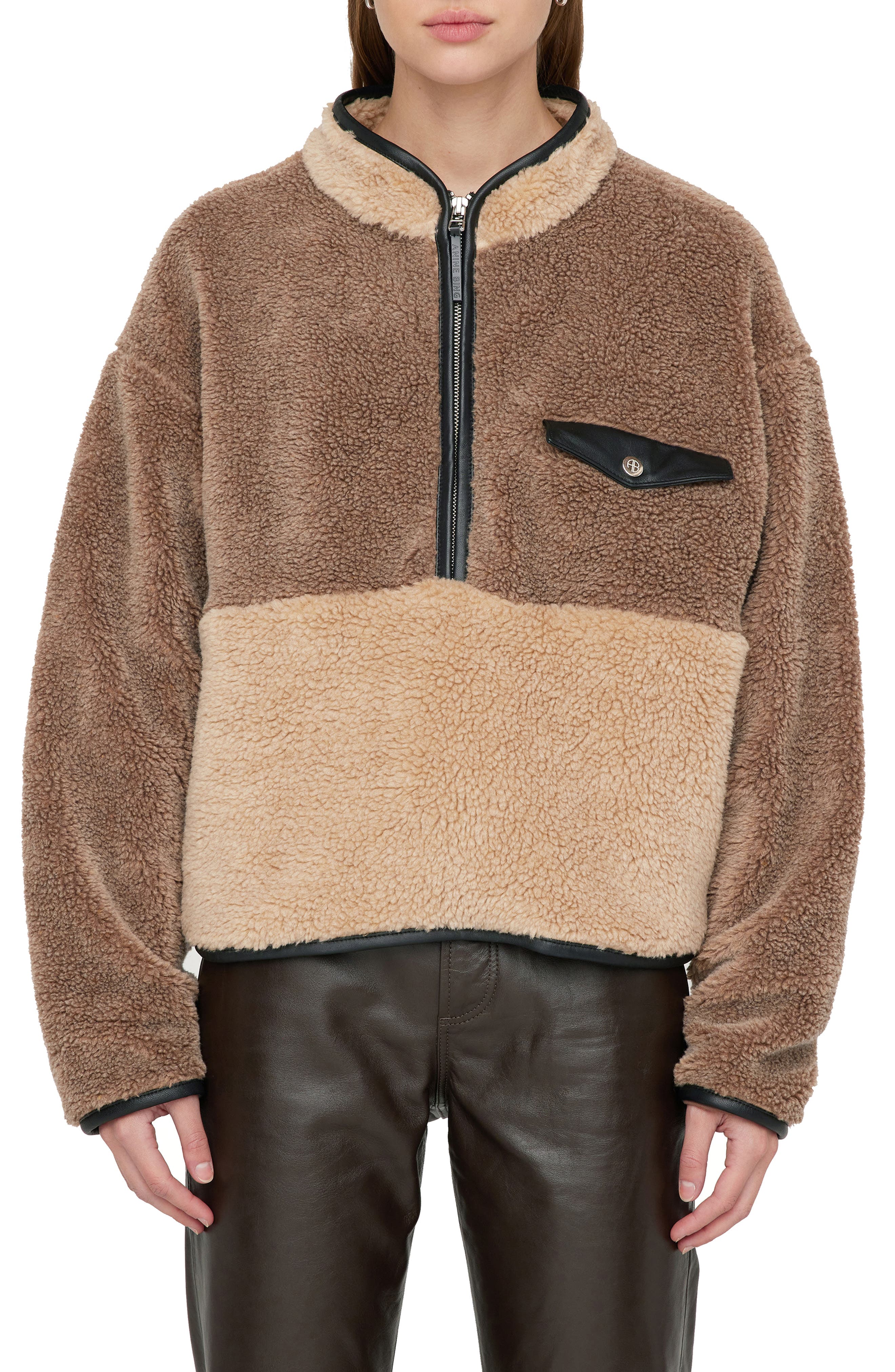 ANINE BING Royce Colorblock Faux 