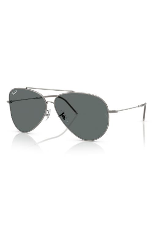 Ray Ban Ray-ban Aviator Reverse 59mm Pilot Sunglasses In Gunmetal