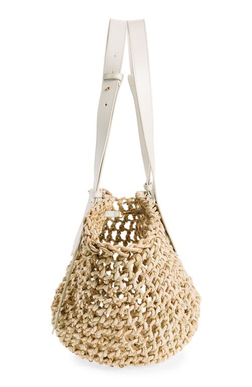 Shop Eilaf Large Dom Woven Palm Straw Tote In Off White