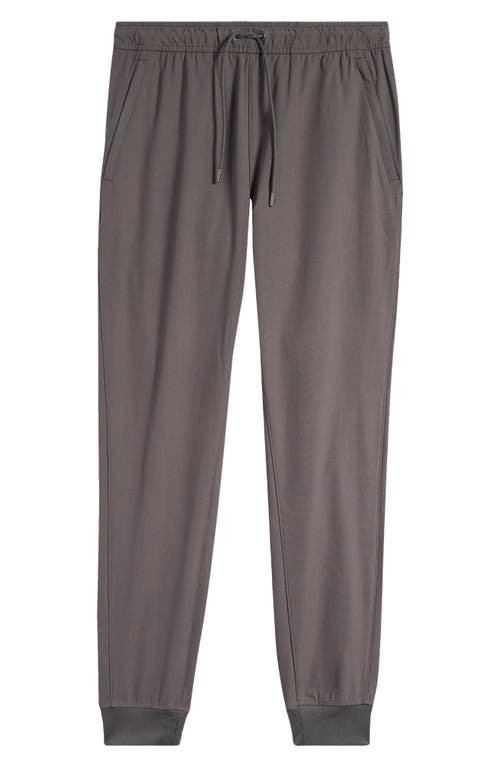 Shop Reigning Champ Coach's Wrinkle Resistant Stretch Slim Fit Warp Knit Pants In Carbon