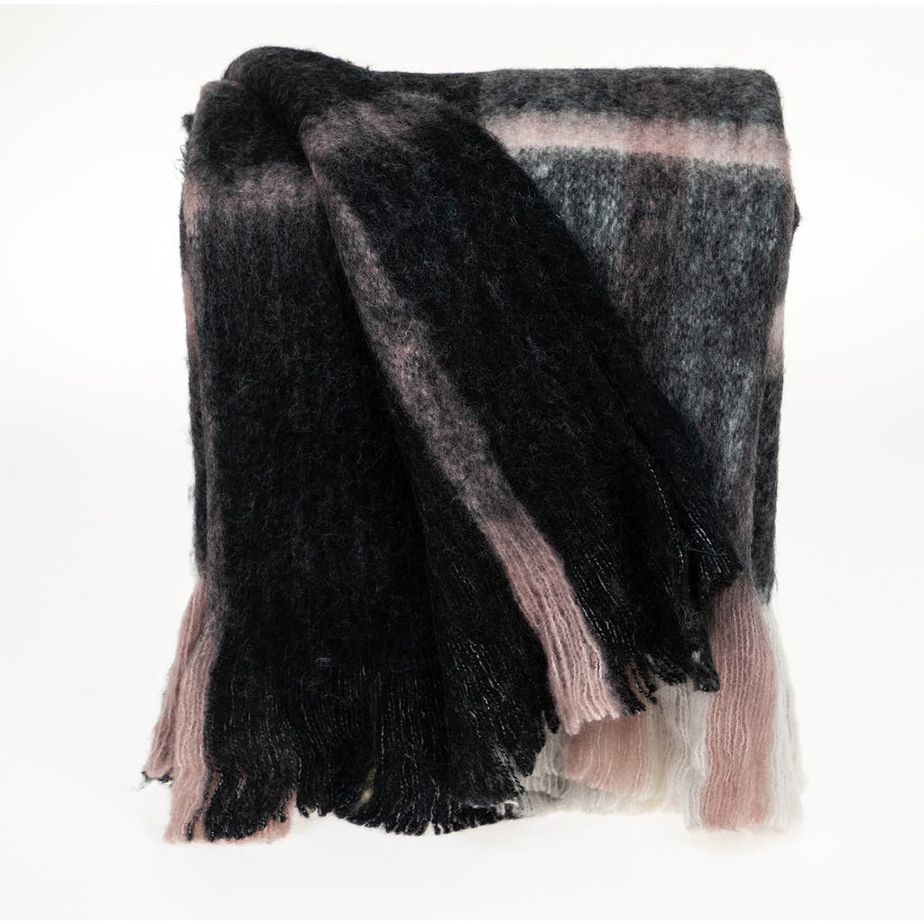 Parkland Collection Cabino Handloomed Wool Blend Throw Blanket In Black Multi