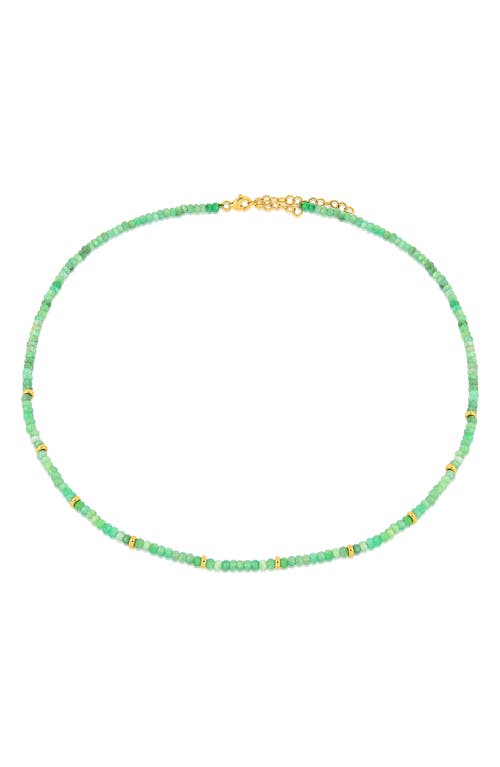 Ef Collection Birthstone Beaded Necklace In Green