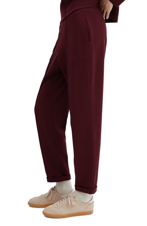 MANGO Seam Detail Joggers Burgundy at Nordstrom,