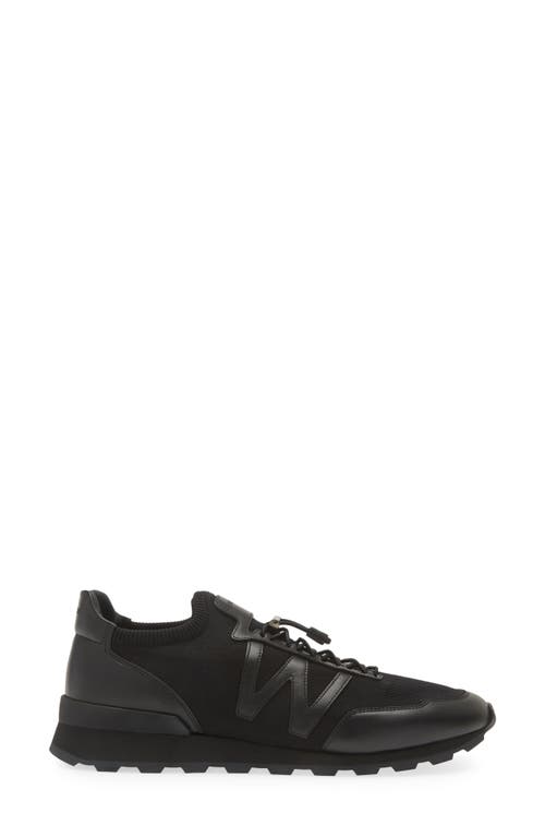 Shop Jm Weston On My Way Knit Sneaker In Black/black