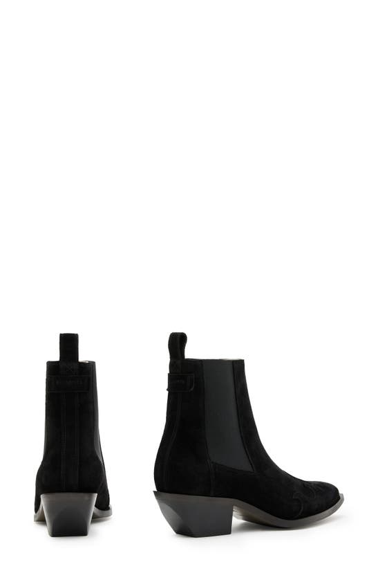 Shop Allsaints Dellaware Pointed Toe Chelsea Boot In Black