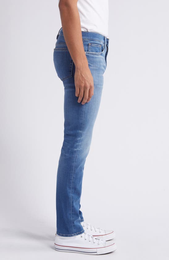 Frame Modern Belt-loops Straight-leg Regular-fit Stretch Recycled-denim-blend Jeans In Palermo