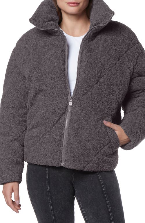 Marc New York Performance High Pile Fleece Puffer Jacket in Pavement