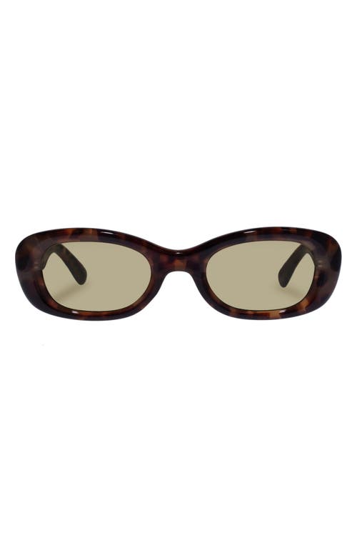 Calisto 49mm Small Oval Sunglasses in Dark Tortoise