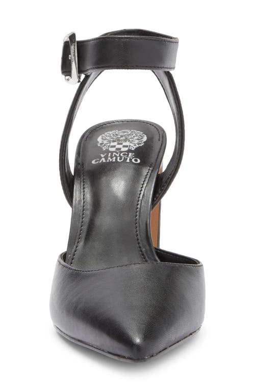 Vince Camuto Alarica Ankle Strap Pointed Toe Pump In Black